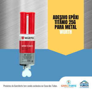 Adesivo epóxi titânio 25g para metal wurth