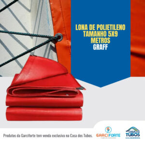 Lona de polietileno tamanho 5x9m Graff