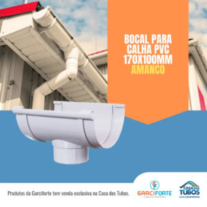 Bocal para calha PVC 170x100mm Amanco